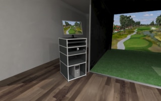 USM Haller PC Schrank bei ARCADIA Golfsimulatoren